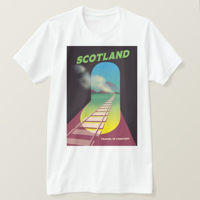 Camiseta Viaje confortavelmente Escócia (Frente do Design)