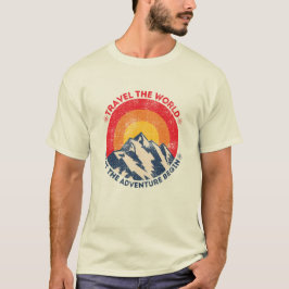 Camiseta viaje pelo mundo deixe a aventura começar viajando