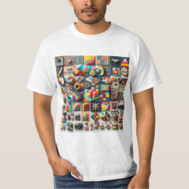 Camiseta Viaje Retro: Imágenes 3D 