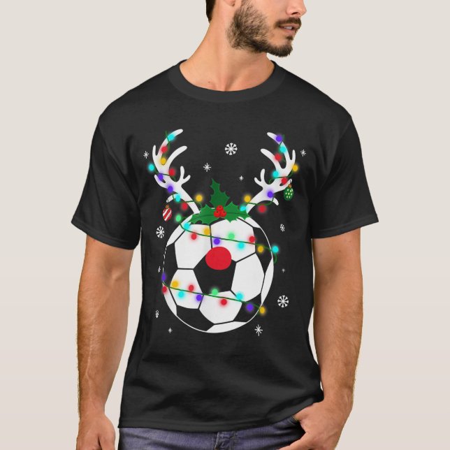 Camiseta Vias de Natal de Reindeer de Natal (Frente)