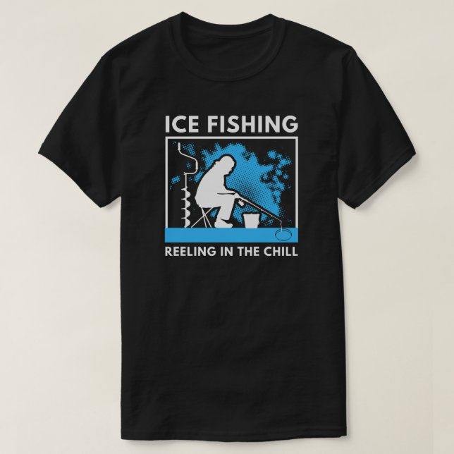 Camiseta Vias de pesca de gelo na caldeira | Pesca Do Gelo (Frente do Design)