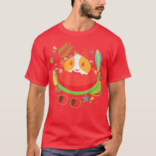 Camiseta Vias tropicais de Fruta Eótica na Guiné de Verão