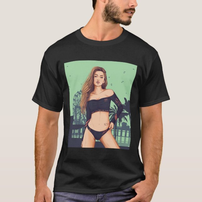 Camiseta Vibe GTA V de Girl Beach (Frente)