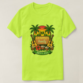Camiseta vibe jamaicana de reunião familiar