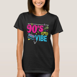 Camiseta VIBE Retro dos Anos 90 Óculos de Sol com Persiana