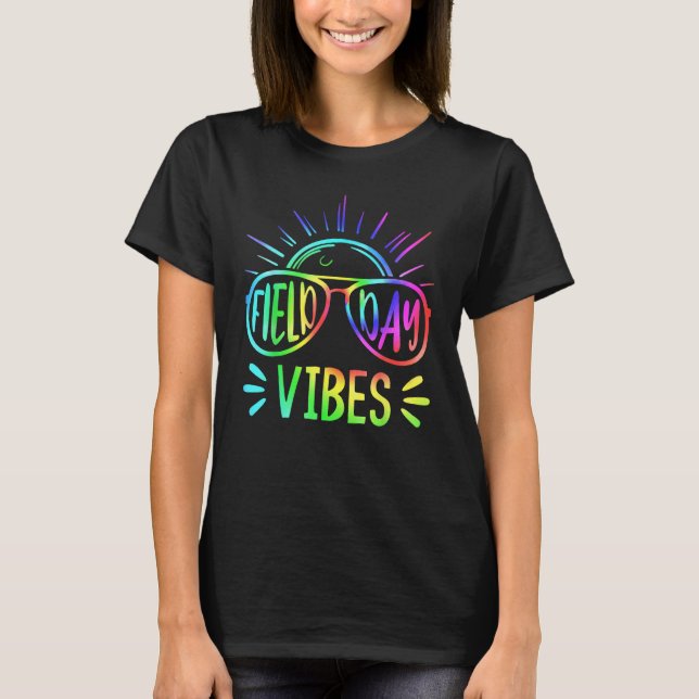 Camiseta VIBES 2023 Professores Crianças Groovy Tie Dye (Frente)