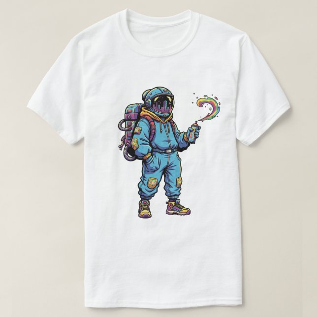 Camiseta Vibes com Grafite de Estrelas da Galáxia  (Frente do Design)