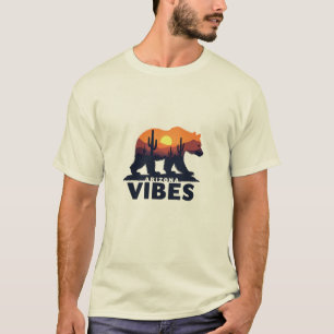 Camiseta Vibes da Floresta de arizona - Urso na Cena da Flo
