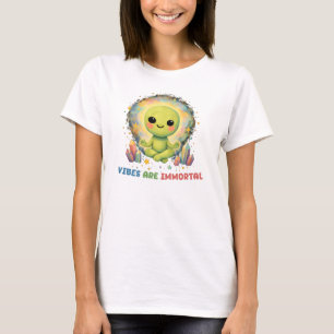 Camiseta Vibes de Alien Meditando São Aura de Cristal Imort