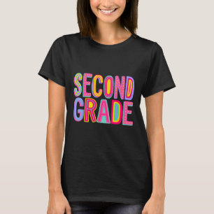 Camiseta Vibes de Arco-Íris do Segundo Ano Retrô De Volta à