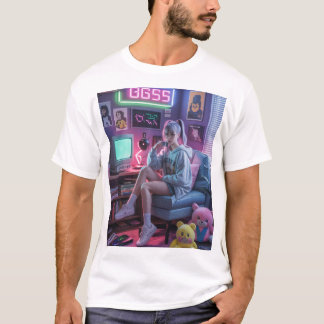 Camiseta Vibes de Gamer Girl Y2K – Tecnologia Retro e Estét