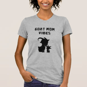 Camiseta Vibes de Mãe de Cabra Fã de Animais de Fazenda Mãe