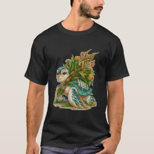 Camiseta Vibes de Marés Lentas Tartaruga Marinha Fofa