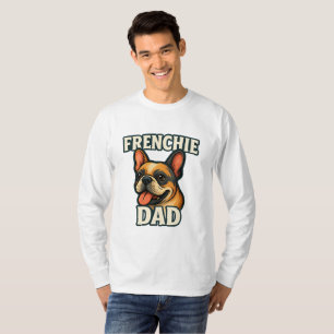 Camiseta Vibes de Pai do Frenchie Cachorro Bulldog Mais Leg