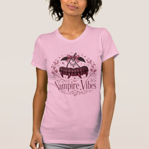 Camiseta Vibes de Vampiro Whimsigoth Cute Laço de Cereja Pa