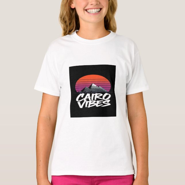 Camiseta Vibes do Cairo Antigo | Estilo de Rua Egípcio & Vi (Frente)