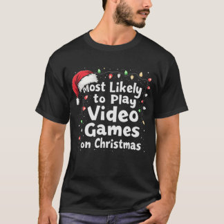 Camiseta Vibes do jogador de Natal mais propensos a jogar v