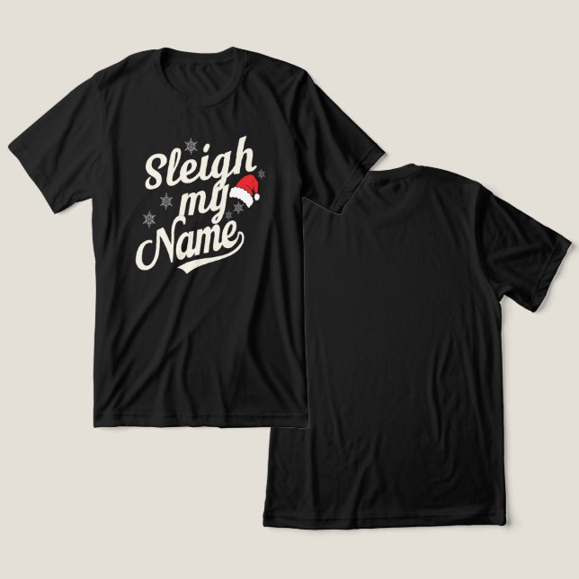 Camiseta Vibes do Nome do Trenó (Design Frente e Verso)