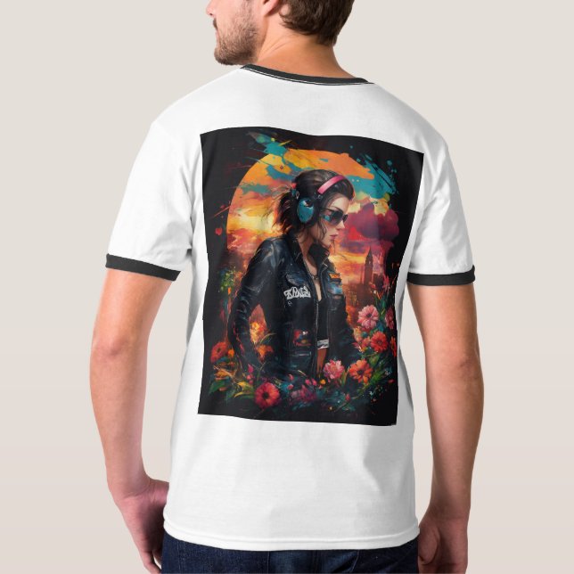 Camiseta Vibes do Sunset da Cidade (Verso)