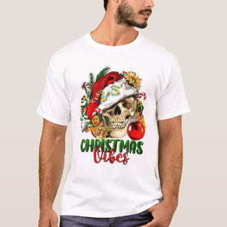Camiseta Vibes Natal Skeleton Skull