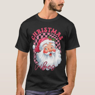 Camiseta Vibes Papais noeis cor-de-rosa
