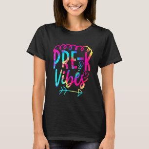 Camiseta Vibes Pré K De Volta à Escola Tie Dye Professor Al