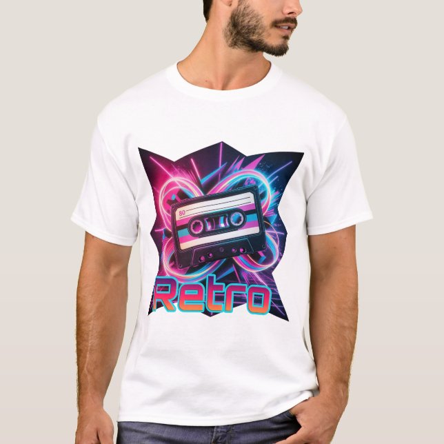 Camiseta Vibes retrorreflectores - Fita de cassete Neon dos (Frente)
