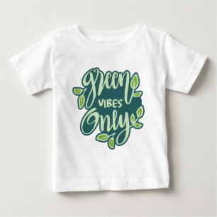 Camiseta Vibes verdes de nome personalizado