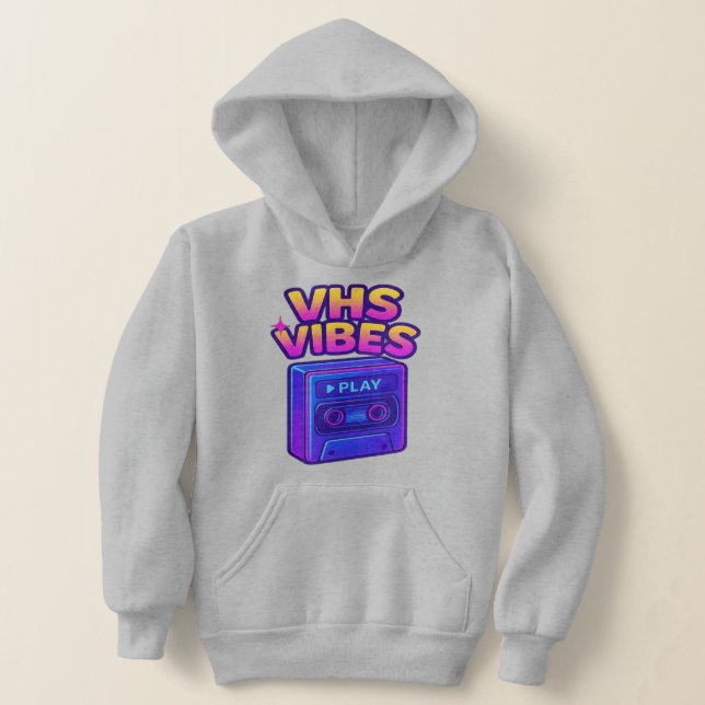 Camiseta Vibes VHS Retro Neon Hoodie (Postura )