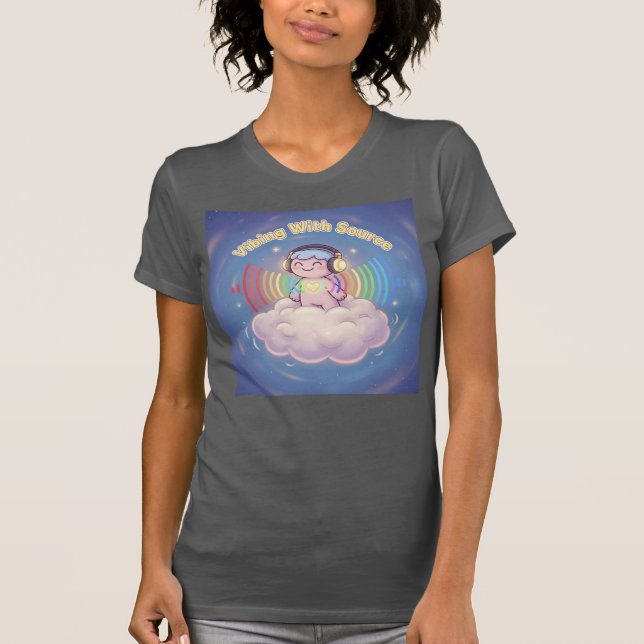 Camiseta Vibing Com a Fonte — Sintonize-se com o Amor (Frente)