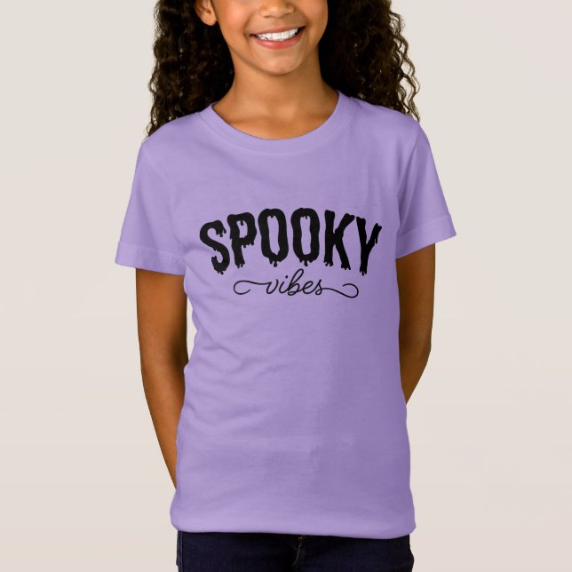 Camiseta Víblias bonitas do Halloween Spooky (Frente)