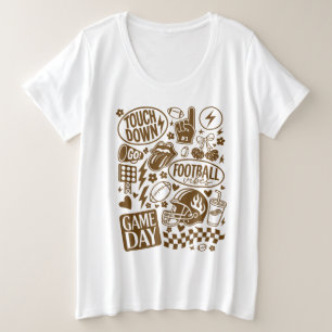 Camiseta Víblias de futebol do Dia do Jogo de Doodle