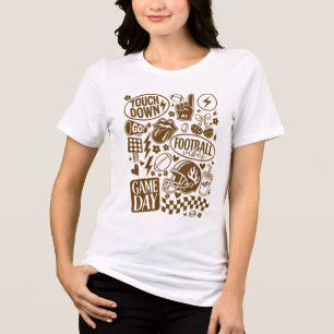 Camiseta Víblias de futebol do Dia do Jogo de Doodle