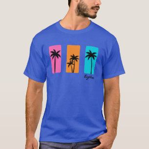 Camiseta Víblias de palmeira do Verão de 1980