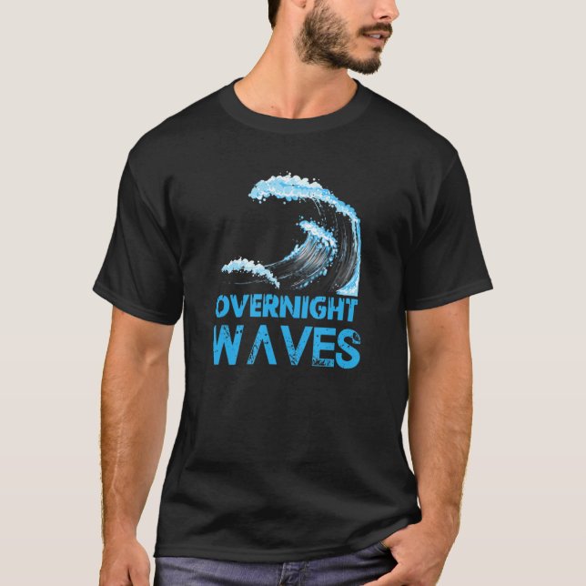 Camiseta Víblias de praia de Waves Overnight (Frente)
