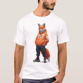 Camiseta Víblias de Raposa Urbana - Design de Streetwear fu