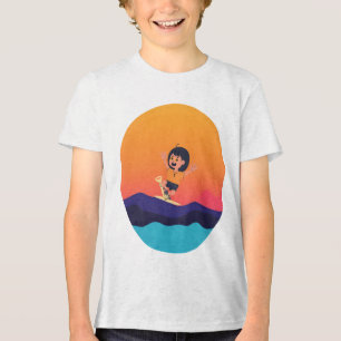 Camiseta Víblias de Surf sunset - Estilo de Cartoon Bonito