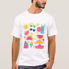 Camiseta Víblias de Verão Coloridas - Sazonal Brilhante e D