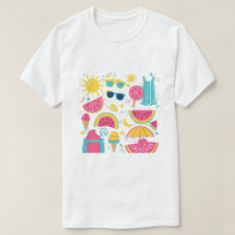 Camiseta Víblias de Verão Coloridas - T-S sazonais brilhant