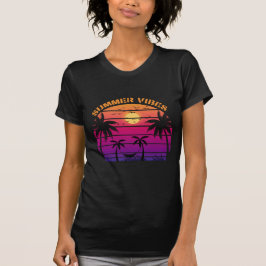Camiseta Víblias de Verão de Retro Sunset