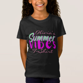 Camiseta Víblias de verão de texto bonito