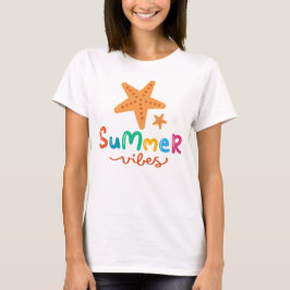 Camiseta Víblias de Verão e Starfish Mulheres