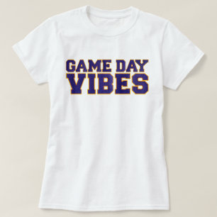 Camiseta Víblias do Dia de Jogo Roxo e Amarelo