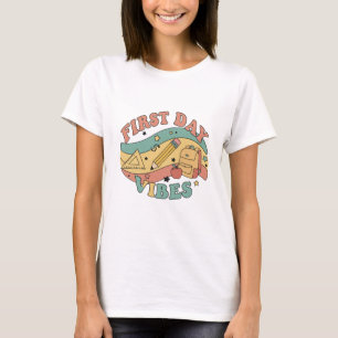 Camiseta Víblias do primeiro dia retrô dos anos 70 de volta