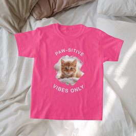 Camiseta Víblias em forma de pata, apenas uma foto de gato 