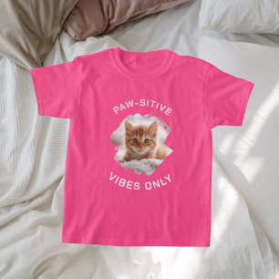 Camiseta Víblias em forma de pata, apenas uma foto de gato 