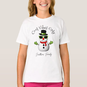 Camiseta Víblias legal Apenas Snowman Família Personalizada