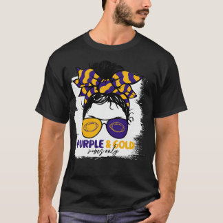 Camiseta Víblias roxas e Douradas Apenas Cabelo Maluco da M