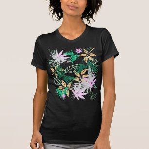 Camiseta Víblias tropicais deixam plantas