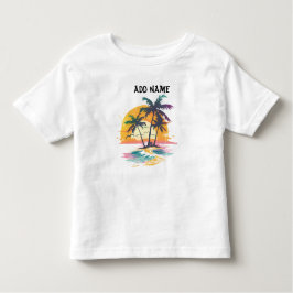 Camiseta Víblias Tropicais Sunset - Palm Trees & Beach Desi